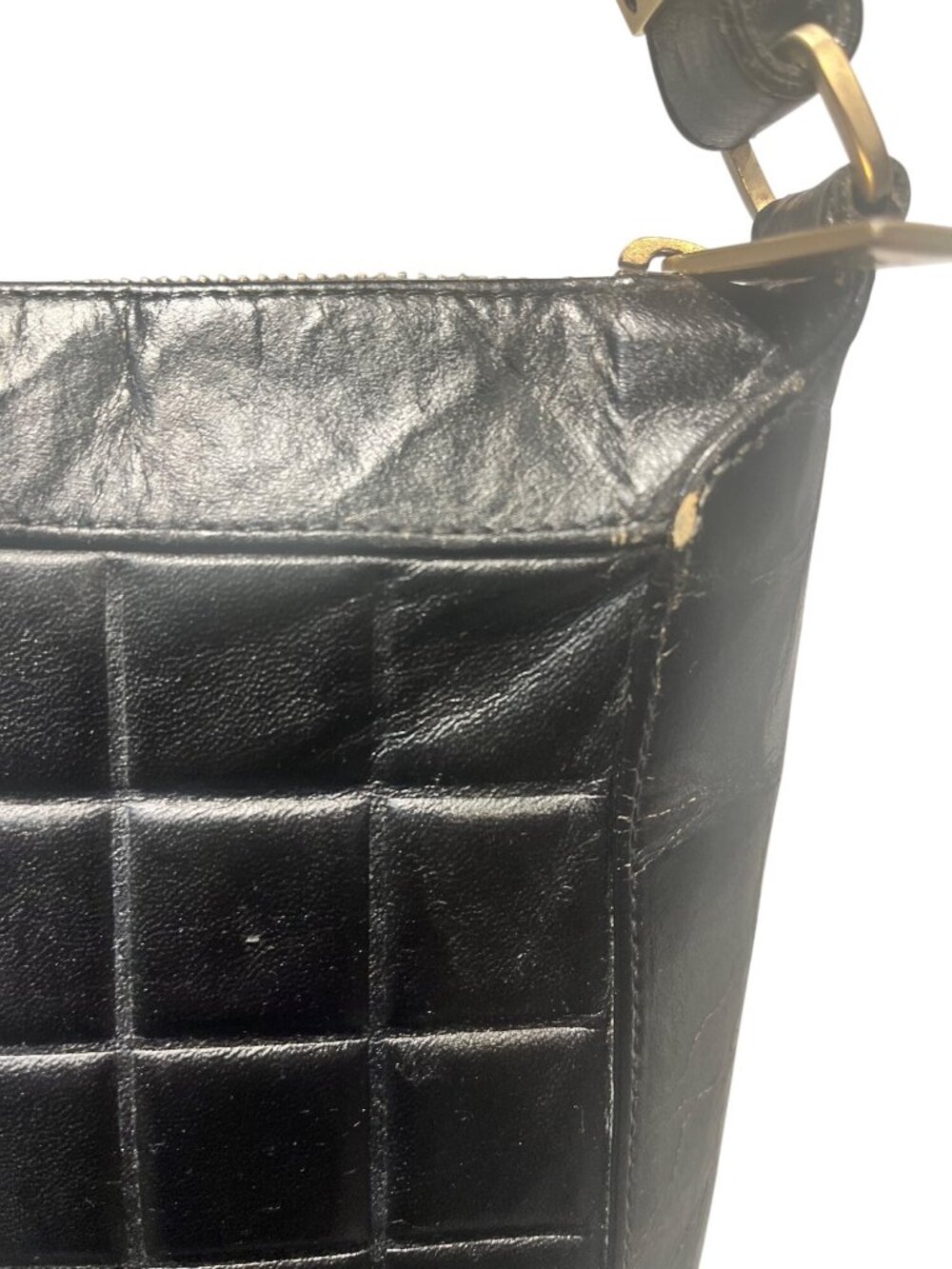 B-3. Chanel CC Chocolate Bar Lambskin Leather Shoulder Bag - Picture 4 of 5